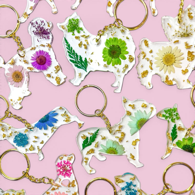 Floral Animal Keychains