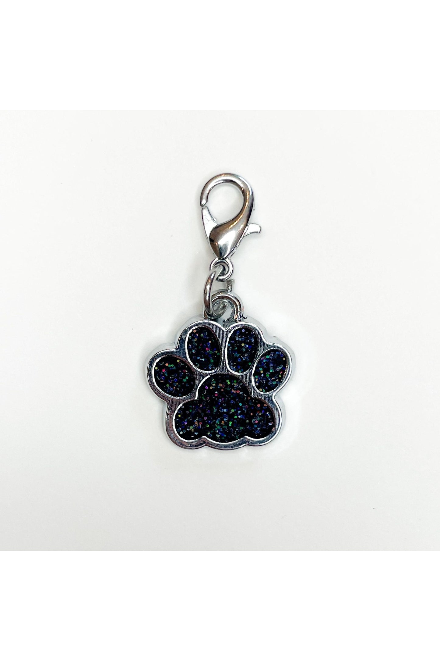 Glitter Paw Print Charms