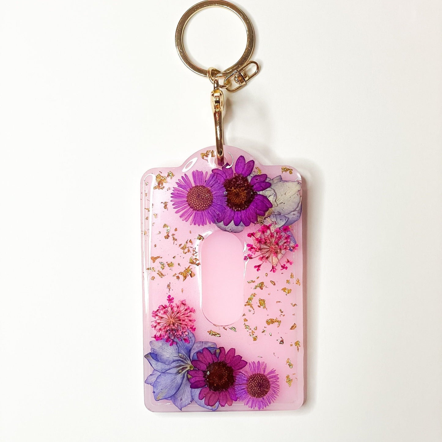 Pink And Purple Card Holder, Id Holder, Front Side