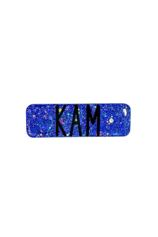 Dark Blue Glitter Name Badge