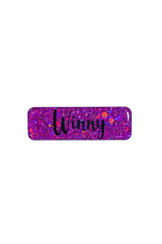 Hot Pink Glitter Name Badge