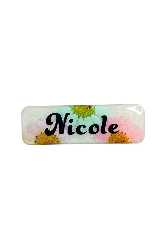 Mixed Floral Name Badge