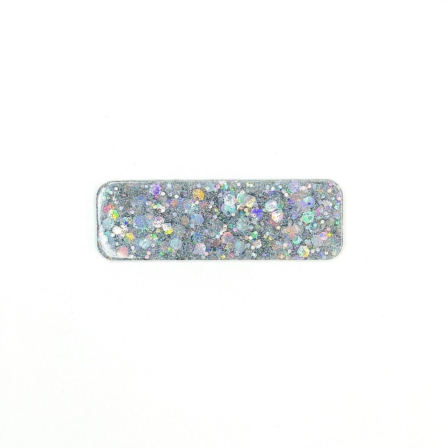 Rainbow Glitter Name Badges, Front Side