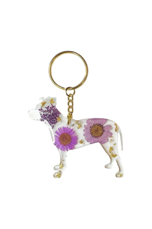 Staffordshire Floral Key Chain