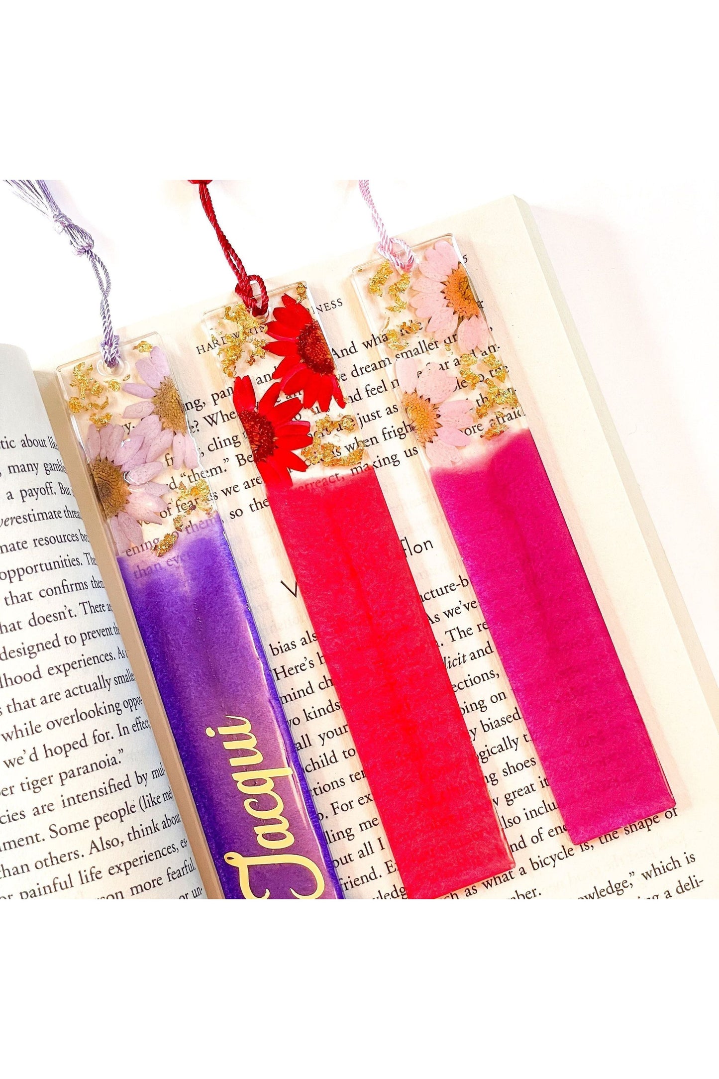 Custom resin bookmark gift for teacher or book lover