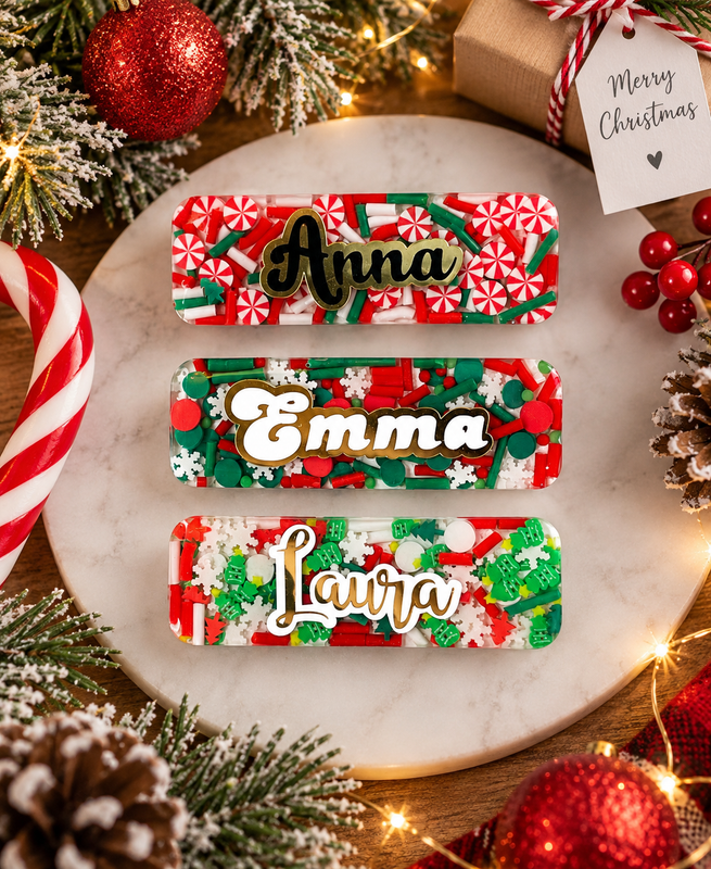 Christmas Themed Name Badges