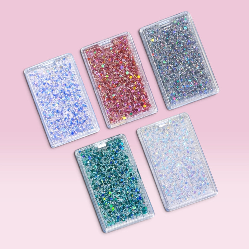 Acrylic Glitter Card Holders