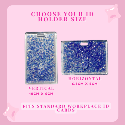 Purple Glitter Resin ID Holder