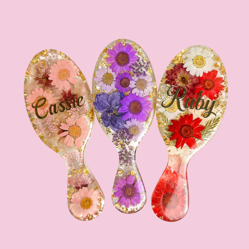 Floral Hair Brushes and Gift Sets