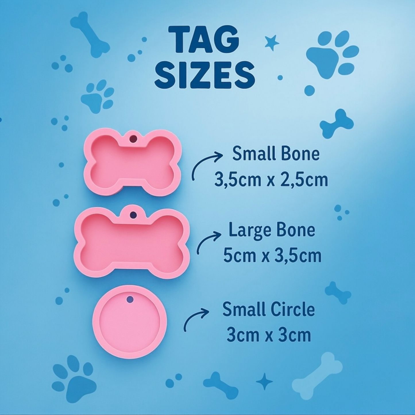 Beach Themed Resin Dog Tag