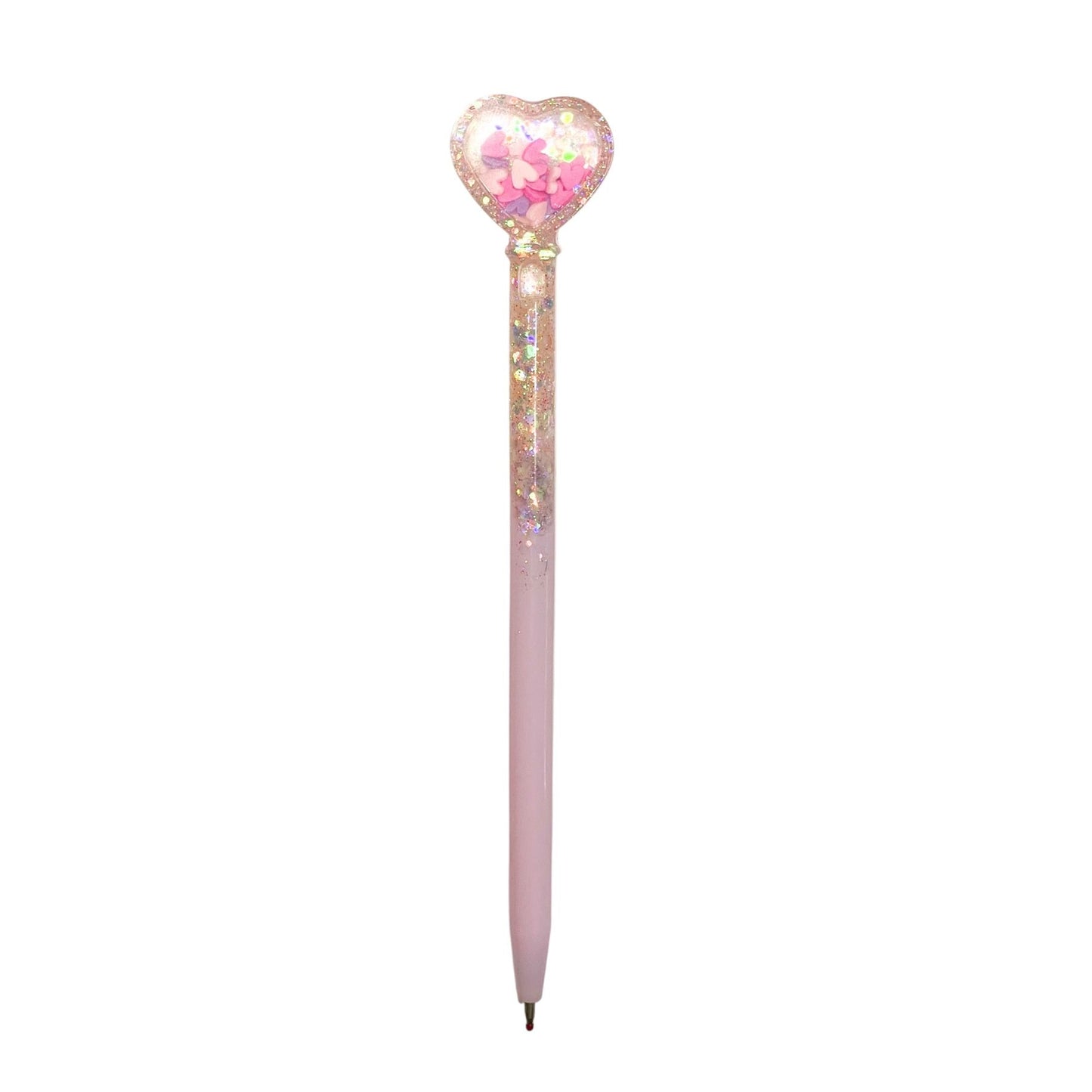 Pink Love Heart Shaker Pen