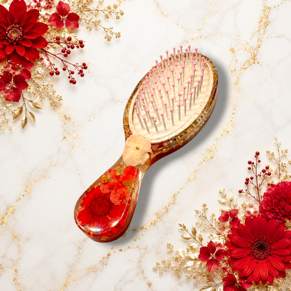 Personalised Floral Hair Brush