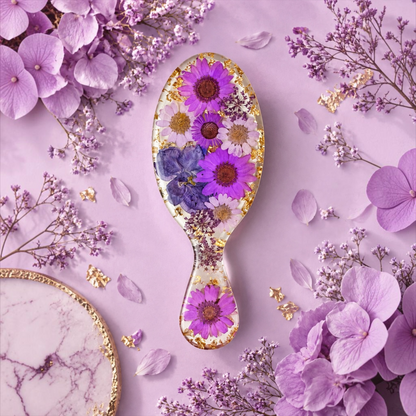 Personalised Floral Hair Brush