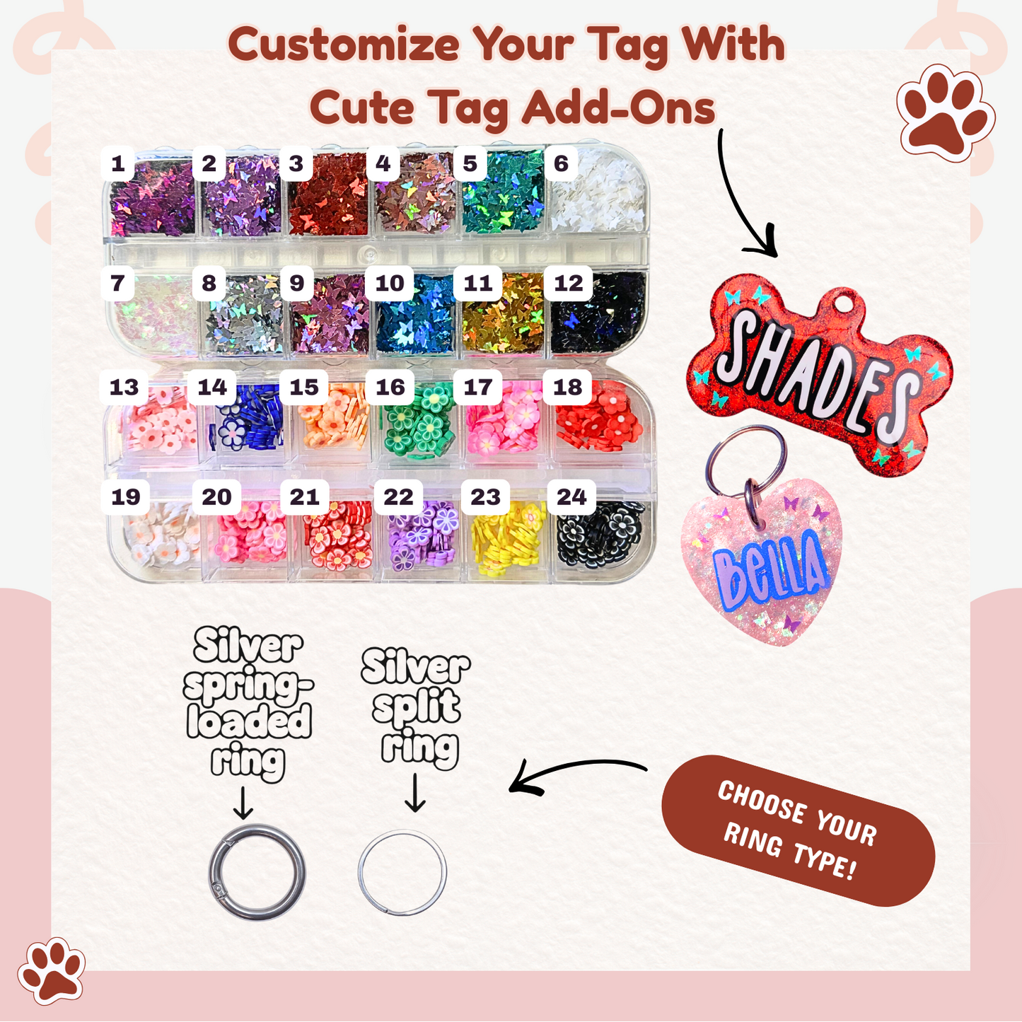 Personalised Resin Pet Tag – Custom Dog & Cat Name Tag