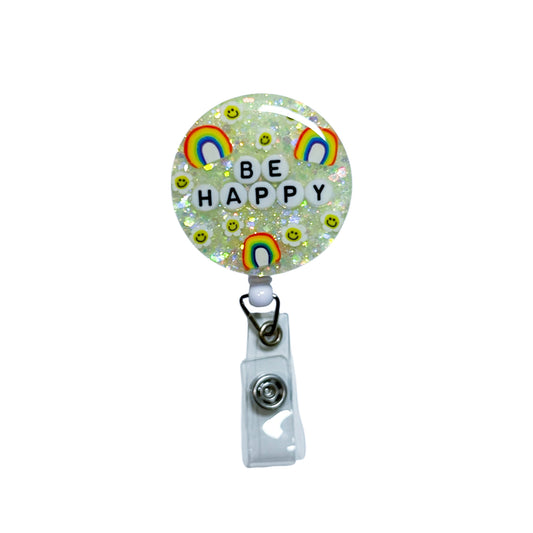 Custom Yellow Glitter Badge Reel