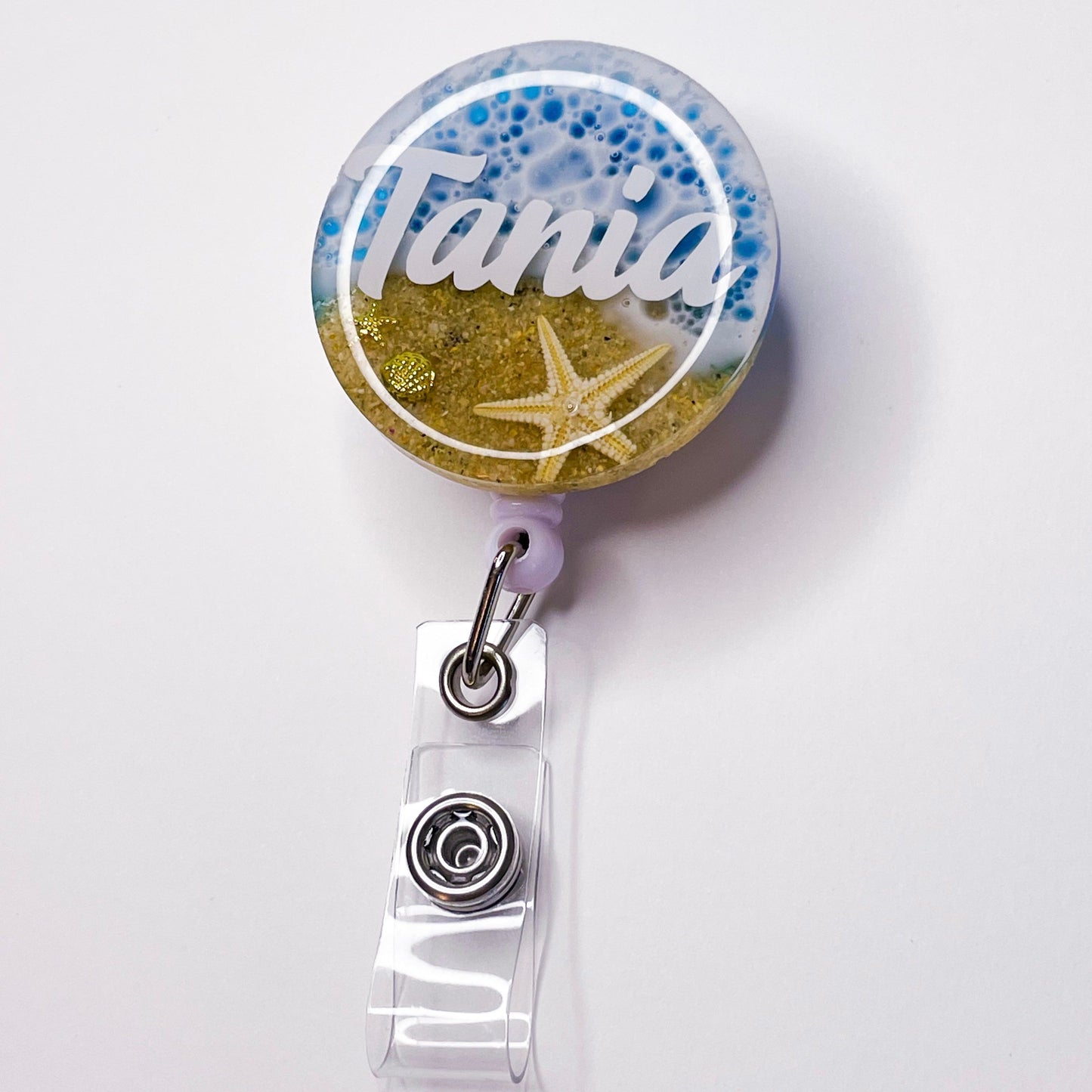 Retractable Beach Themed Badge Reel