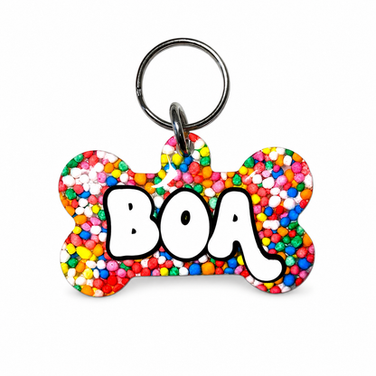Freckle Filled Resin Dog Tag