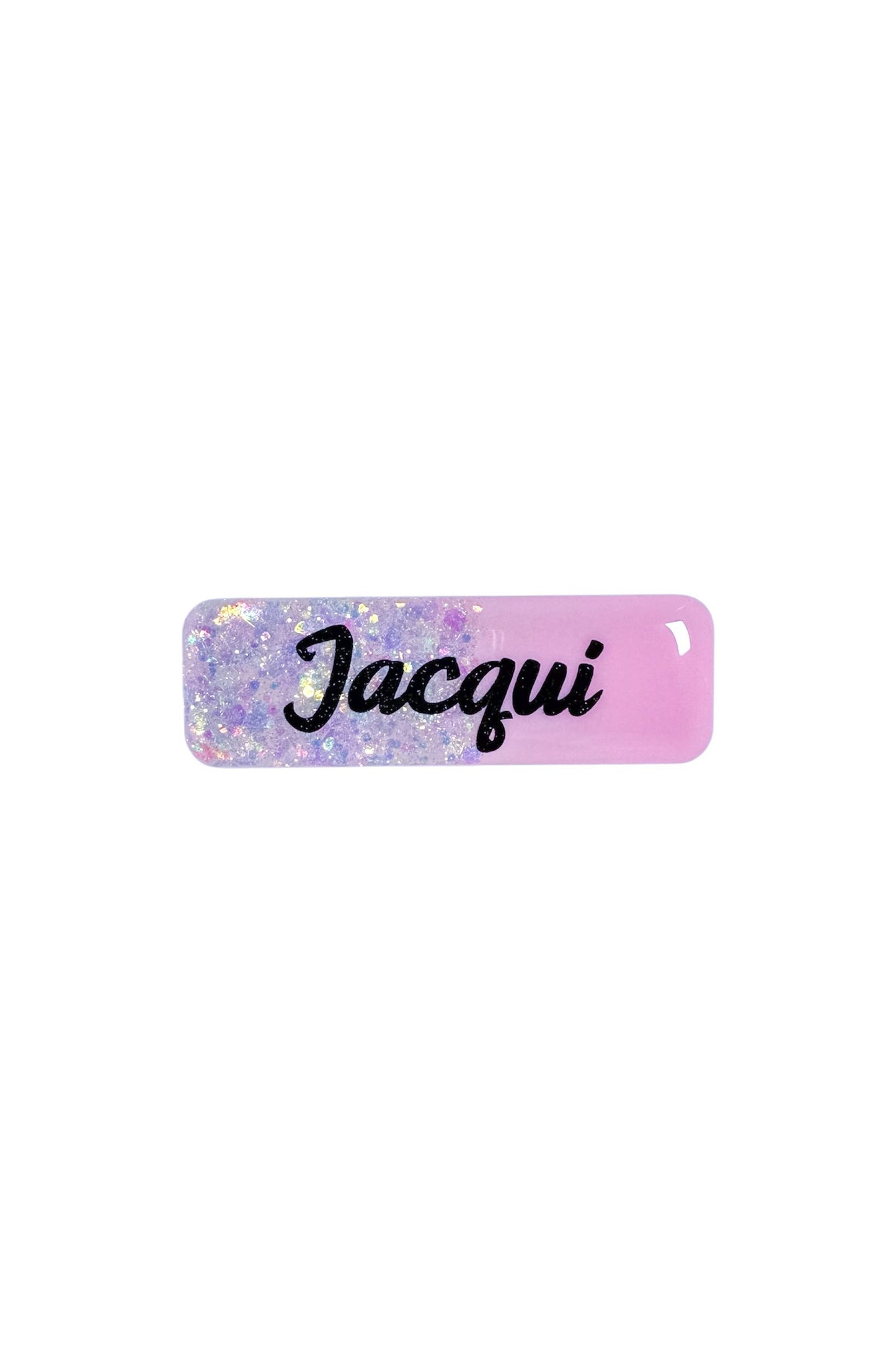 Pink Glitter Name Badge