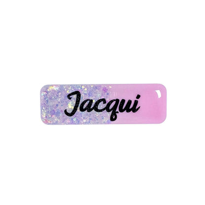 Pink Glitter Name Badge