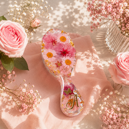 Personalised Floral Hair Brush