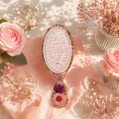 Personalised Floral Hair Brush