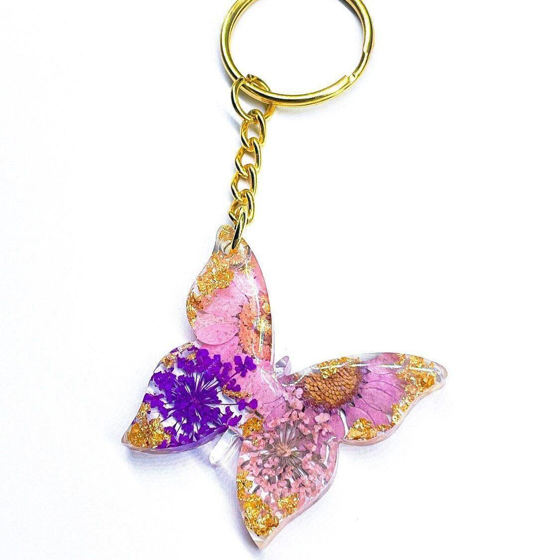 Floral Butterfly Keychains