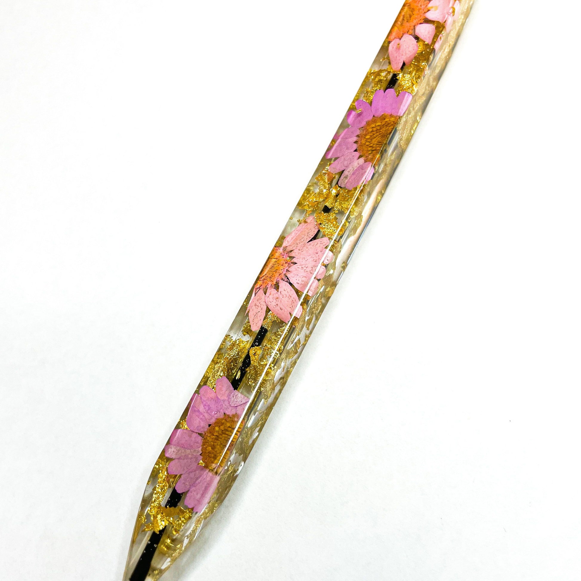 Pink And Purple Floral Pen, Custom Pens, Pens, Front Side