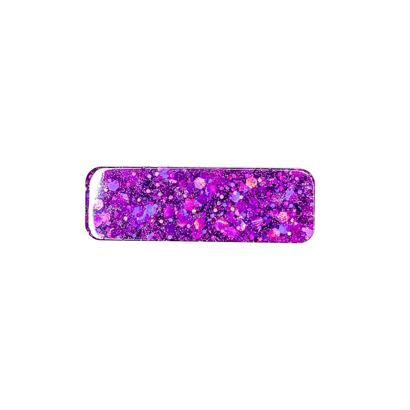 Hot Pink Glitter Name Badges, Front Side