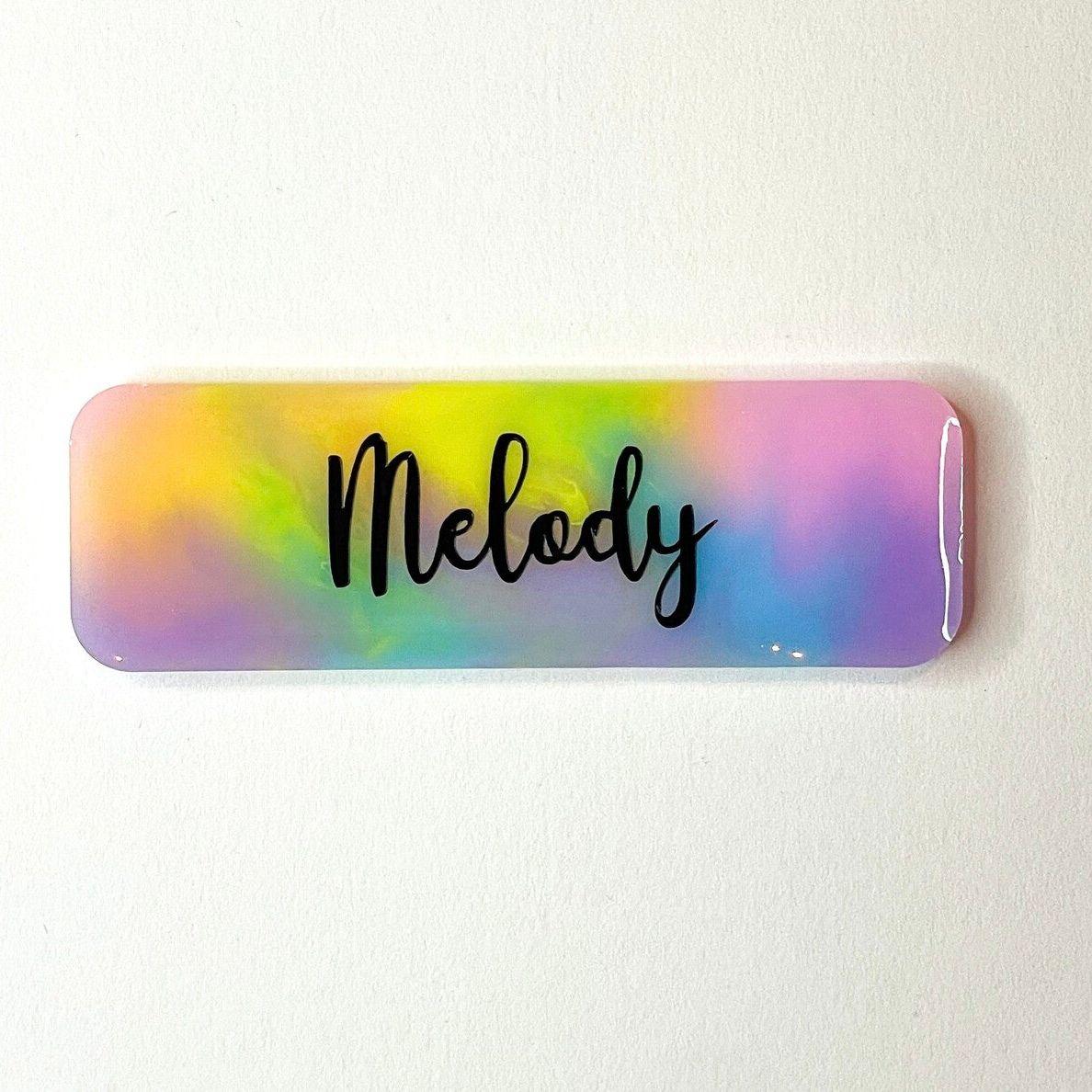 Rainbow Name Badges, Front Side