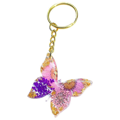 Floral Butterfly Keychain