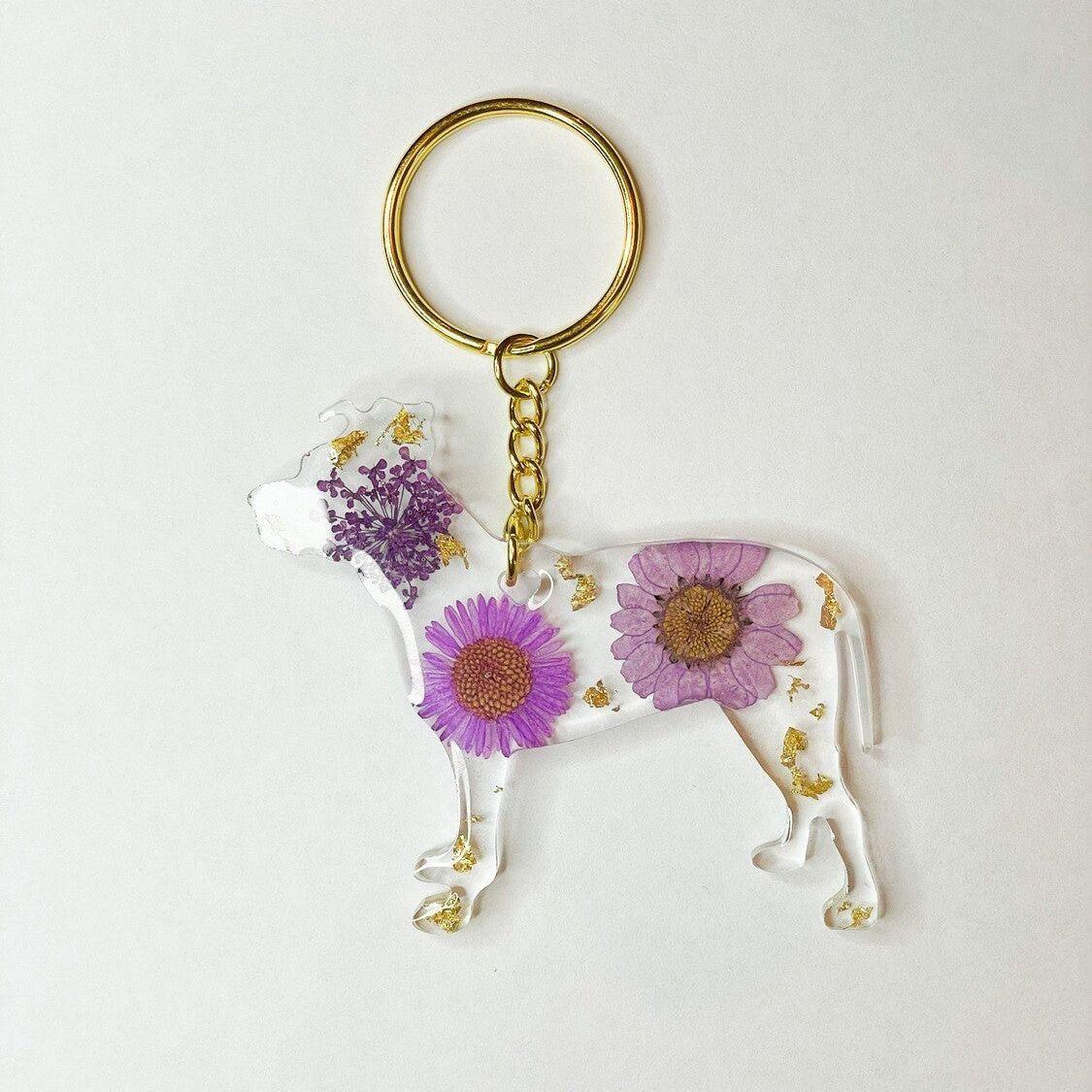 Staffordshire Floral Key Chain