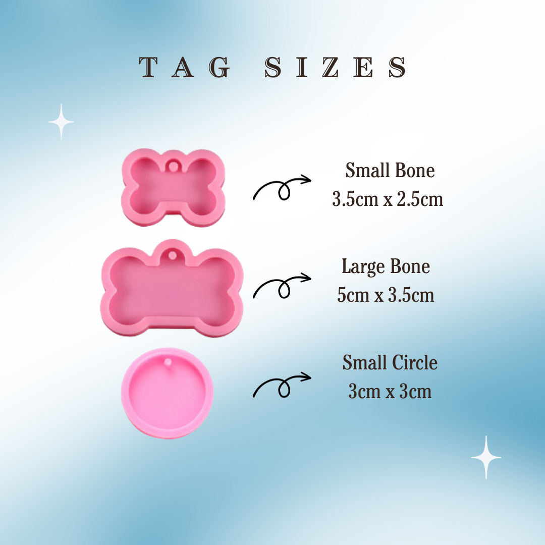 Dog Tag Sizes, Front