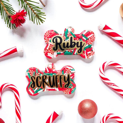 Resin Christmas Dog Tag